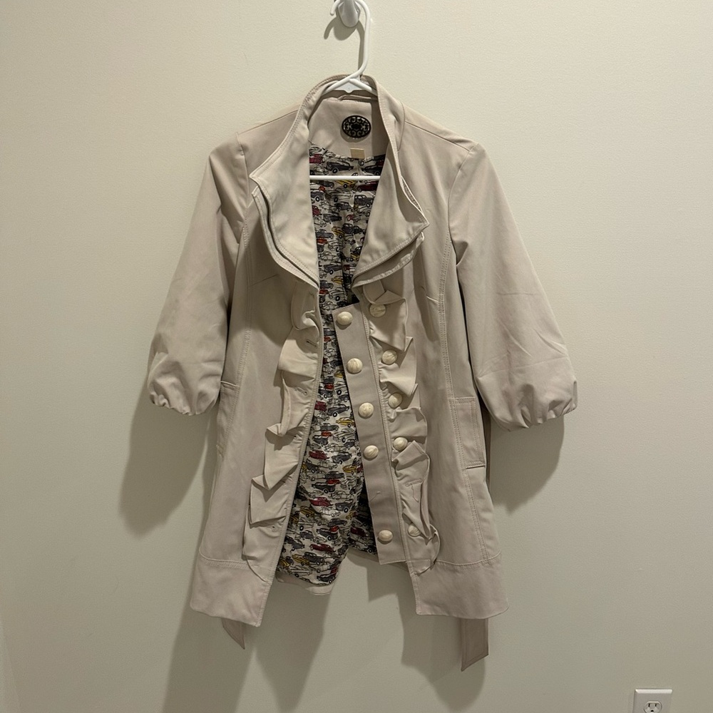 Anthropologie Stylish Cream Women's Coat